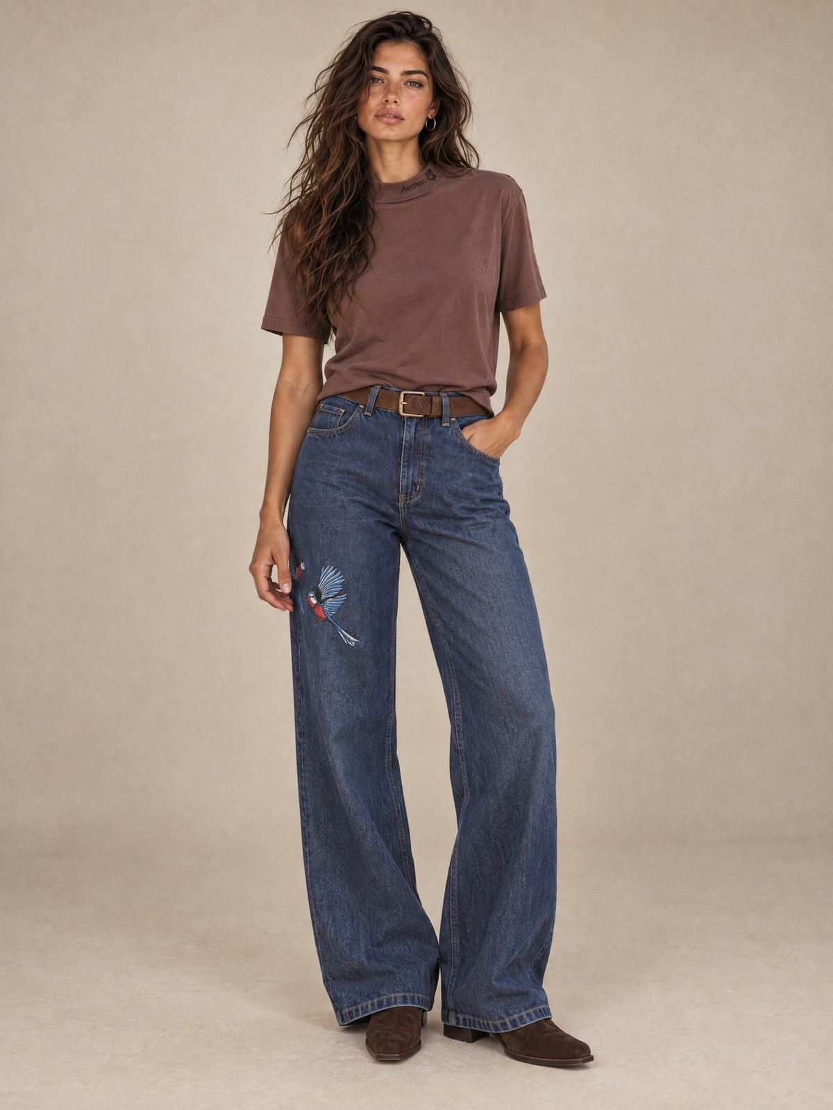 T-shirt 1/2 sleeves Brown